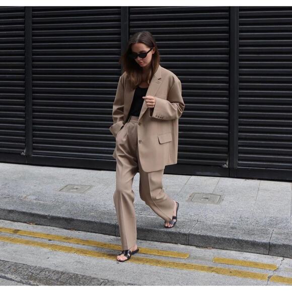 Alberto Cardinali Tan/Beige Jacket and Vest Oversize Look 42L - Picture 4 of 13